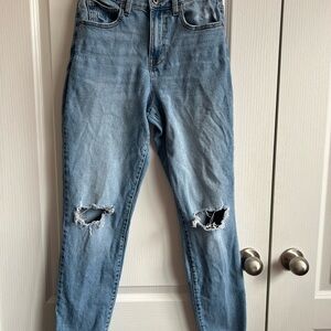 Celebrity Pink Light Blue Skinny Ripped Jeans